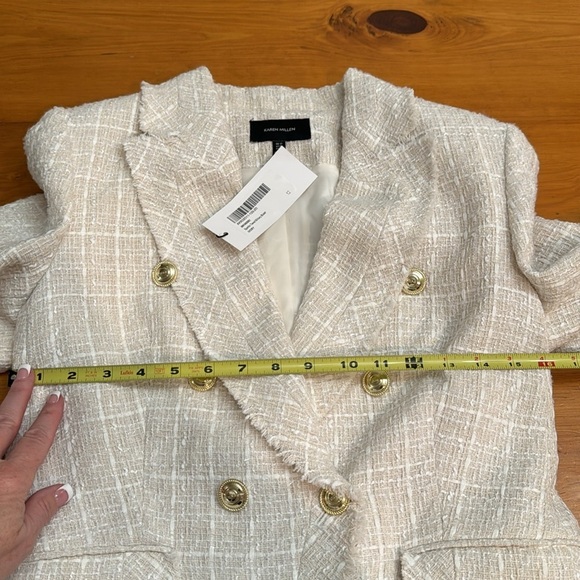 NWT Karen Millen Sparkle Tweed Military Blazer & Short Set - Picture 16 of 17
